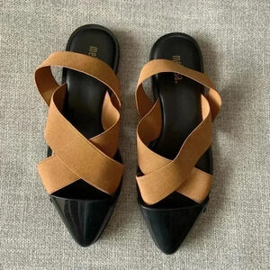 Melissa Black and Tan Sandals